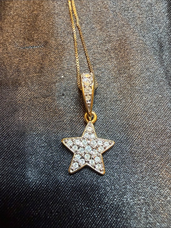 Jewelry - Swarovski Gold Star Pendant Necklace with Clear Crystals - Women's Jewelry